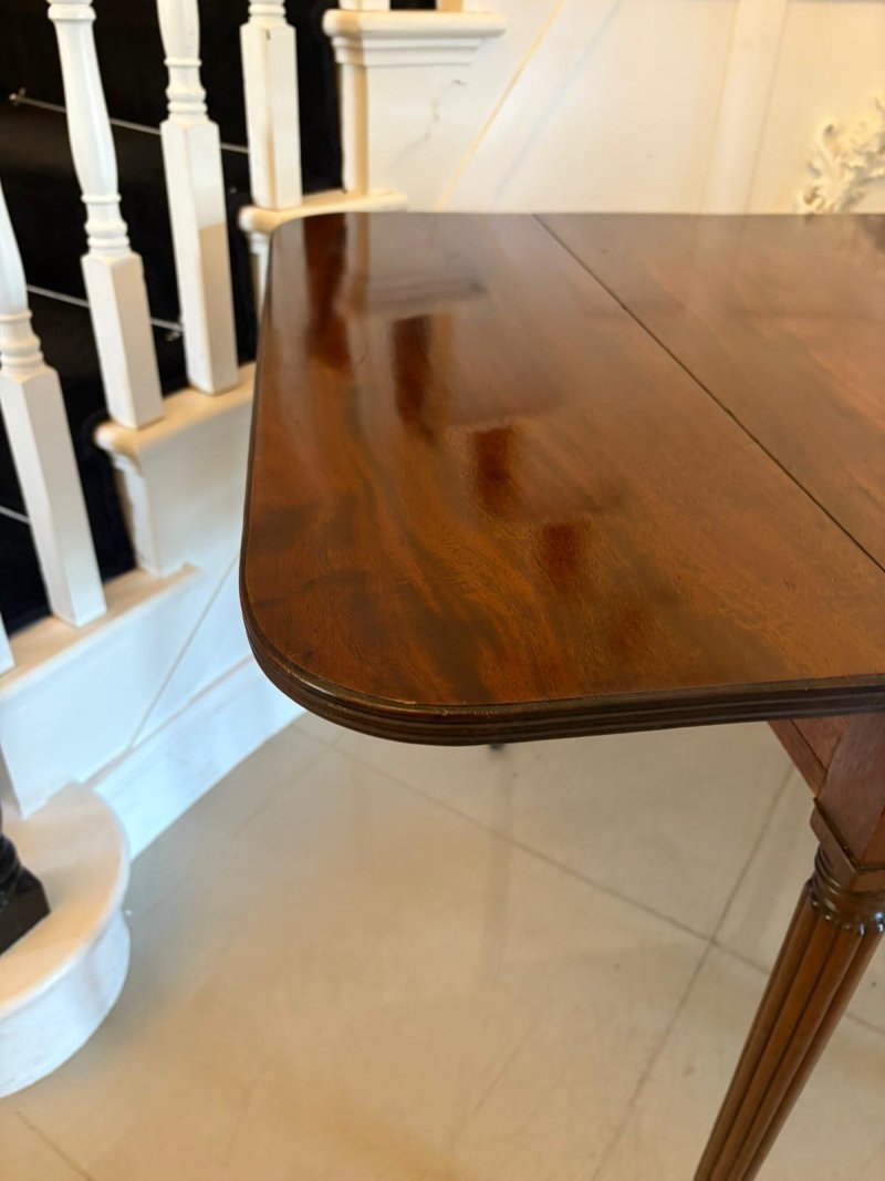 Antique Regency Quality Figured Mahogany Pembroke Table - Image 9